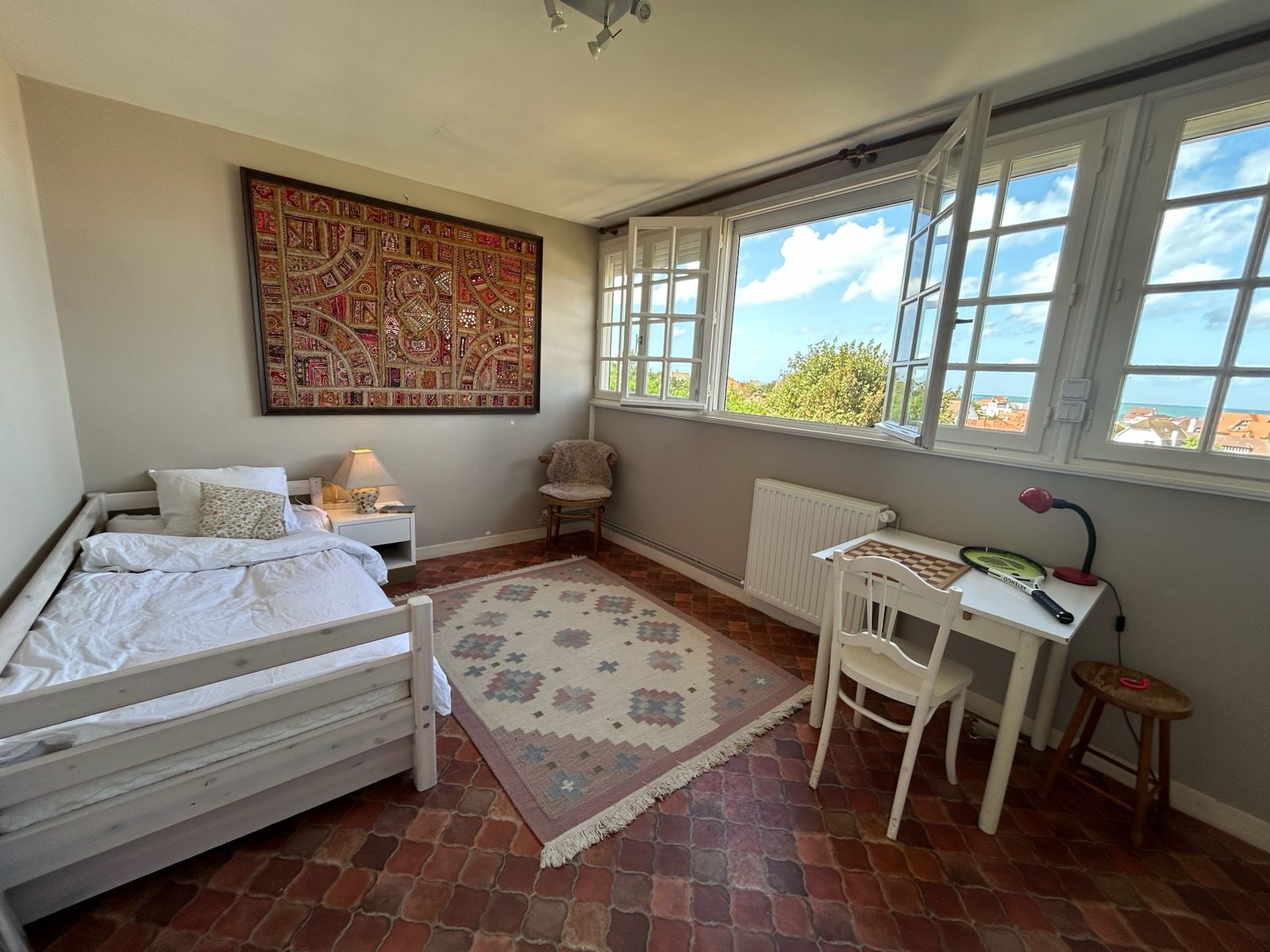 Chambre à l'étage, vue mer