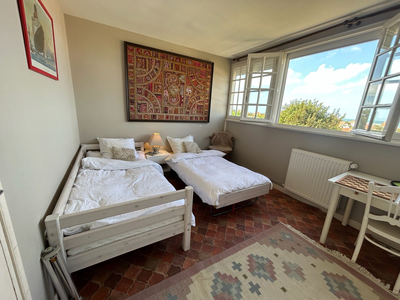 Chambre à l'étage, vue mer